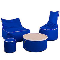 Комплект уличной мебели Sunbrella (4 предмета - кресло, лежак, пуф, стол)