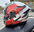 Мотошолом, шолом Geon 967-2 Glossy Black/Red, фото 5