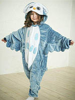 Кигуруми Сова пижама детская махровая 140 см (130 120 110 )