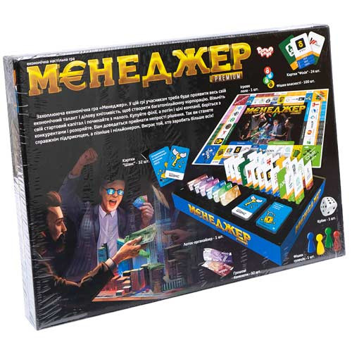Настільна гра Менеджер Premium УКР, Danko Toys G-ManP-01-01U