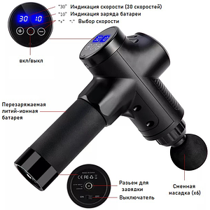 Масажний пістолет Rlaxyoo S3 ударний перкусійний