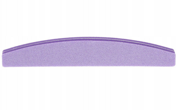 Пилка-баф для нігтів двостороння, півкруг 100\180, фіолетова Mimo Buffer 2Way Bridge Purple 1 шт