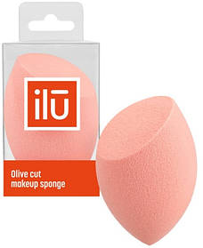 Спонж для макіяжу з плоским зрізом, помаранчевий Ilu Sponge Olive Cut Orange 1 шт