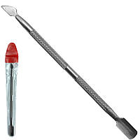 Двосторонній металевий пушер - лопатка 2в1 для манікюру та педикюру (манікюрна лопатка)N1