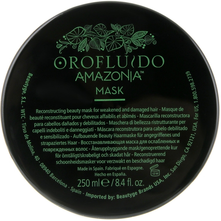 ВІдновлююча маска для волосся Orofluido Amazonia Mask 250 мл, фото 1