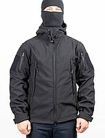 Тактична куртка Soft Shell VIKING Black чорна WinTac
