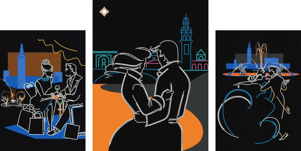 СЛТ-2208 Кохання в великому місті.Схема-триптих для вишивки бісером (РОЗПРОДАЖ)