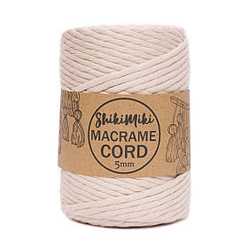 Еко шнур Macrame Cord 5 mm, колір Латте