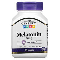 Мелатонин Melatonin 3 мг 90 таб для сна адаптоген 21st Century USA