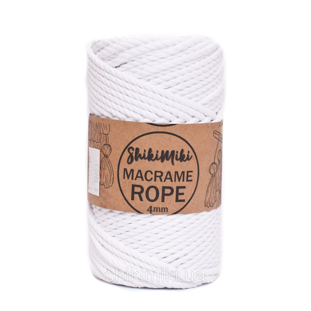 Еко шнур Shikimiki Rope 4mm, колір Білий
