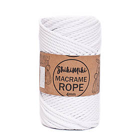 Еко шнур Shikimiki Rope 4mm, колір Білий