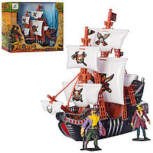 Дитячий ігровий набір Корабель піратів 17605A, піратський корабель 29 см, фігурки