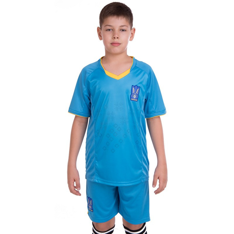 Дитяча футбольна форма УКРАЇНА 2021 SP-Sport для хлопчиків CO-3573-UKR синій, фото 1