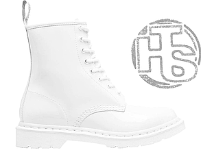 Жіночі черевики Dr Martens 1460 Mono White Smooth Leather Lace Up Boots (с мехом) 14357100