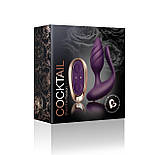 Анально-вагінальний вібратор для пар Rocks Off Cocktail Purple, пульт ДК 777Store.com.ua, фото 6