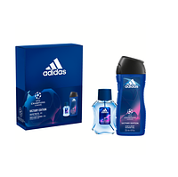 Набор подарочный мужской Adidas Champions League Victory Edition (Туалетная вода 100мл +Гель для душа 250мл)