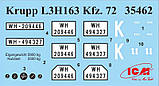 Пластикова модель 1/35 ICM 35462 німецький автомобіль радіозвязку Krupp L3H163 Kfz.72,, фото 2