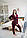 Костюм жіночий з плюшевого велюру на гудзиках з кантом, фото 3