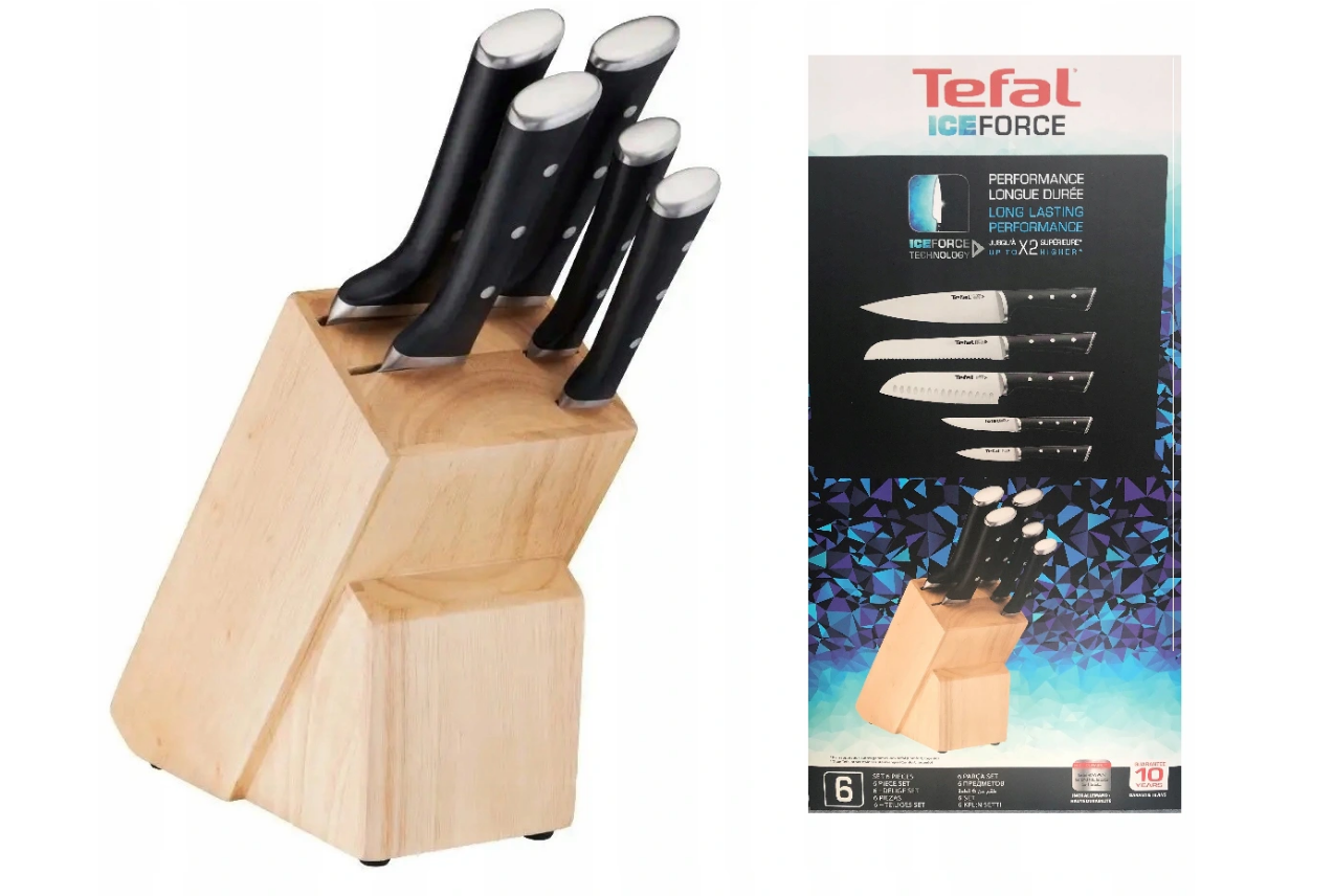 Набір кухонних ножів TEFAL Ice Force K232S574 із 6 предметів