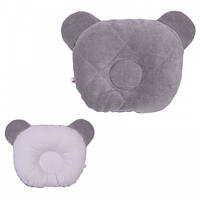 Подушка для младенцев ортопедическая Baby Veres Velour Grey taup 24х27 см