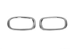 Окантовка рефлекторів заднього бампера OmsaLine (2 шт., нерж.) Хром для Jeep Renegade 2014- рр