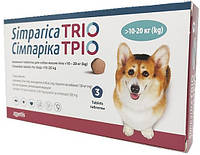 Simparica Trio Таблетки для собак весом 10-20 кг, 1 шт