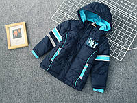Брендовий куртка тепла на синтепоні і флісі для хлопчика осінь-весна Topolino 110 см