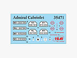 Пластикова модель 1/35 ICM 35471 німецький легковий автомобіль Opel Admiral Кабриолет, фото 2