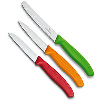 Набір кухонних овочевих ножів Victorinox Swiss Classic Paring Set 3 шт Різнокольорові (6.7116.32) оригінальний
