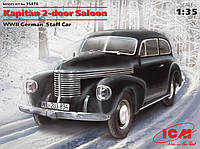 Пластикова модель 1/72 ICM 35476 німецький легковий автомобіль Opel Kapitän 2-door Saloon