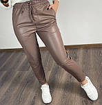 Теплі штани з екошкіри на хутрі "Richy" Батал, фото 7