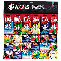 Ароматизатор пахучка MIX BLISS планшете 24шт 8 ароматов AXXIS