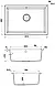 Гранітна кухонна мийка Fabiano Quadro 61x46 Titanium, під стільницю, без крила (8221.301.0940), фото 2