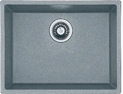 Гранітна кухонна мийка Fabiano Quadro 61x46 Titanium, під стільницю, без крила (8221.301.0940), фото 1