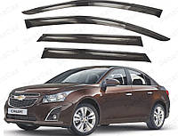 Ветровики Сhevrolet Cruze J300 с 2009-2012 (на скотче)\Дефлекторы окон Шевроле Круз седан