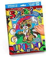 Набор для творчества DankoToys DT SA-01-02 Фреска Sand Art из песка, Енот