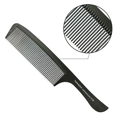 Гребінь Carbon T&G чорний з ручкою 8138