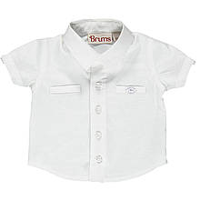 Дитяча сорочка для хлопчика Святковий одяг для хлопчиків BRUMS Італія 141BBEA009 білий Хіт!