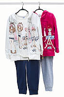 Детский спортивный костюм для девочки Baby Band Италия 2525 РозовыйБелый серый весенний осенний .Хит!