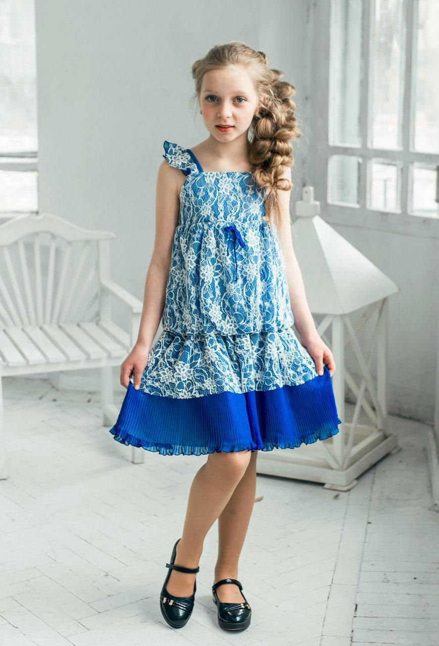 Ошатне плаття для дівчинки Treapi Італія D418 Синій