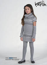 Тепле зимове плаття для дівчинки дитяче в'язане Krytik Італія 74577 / KR / 00A Сірий Хіт!
