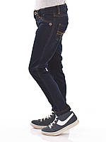 Удобные детские джинсы для девочки с оранжевой отстрочкой BRUMS Италия 143BGBM006 Черный .Хит!