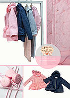 Стильная детская плащ ветровка для девочки Baby Band Италия 2527 Розовый ӏ Верхняя одежда для девочек.Топ!