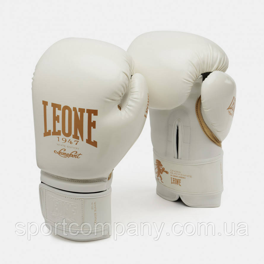 Боксерські рукавички Leone Mono White 12 ун.