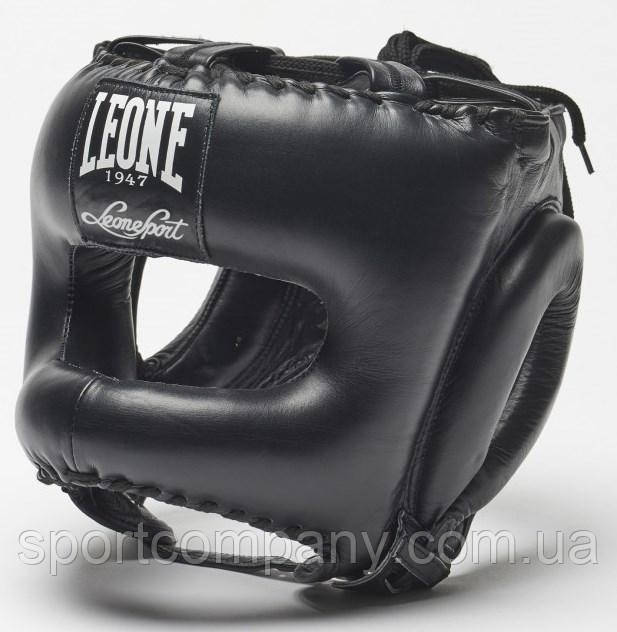 Боксерський шолом з бампером Leone Greatest Black L/XL