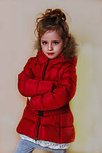 Дитяча куртка для дівчинки Верхній одяг для дівчаток 313 Італія GDG003 Червоний Хіт!