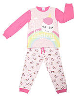 Яскрава дитяча піжама для дівчинки з малюнком єдинорога 0-2 Tobogan Іспанія 19177080 рожевий