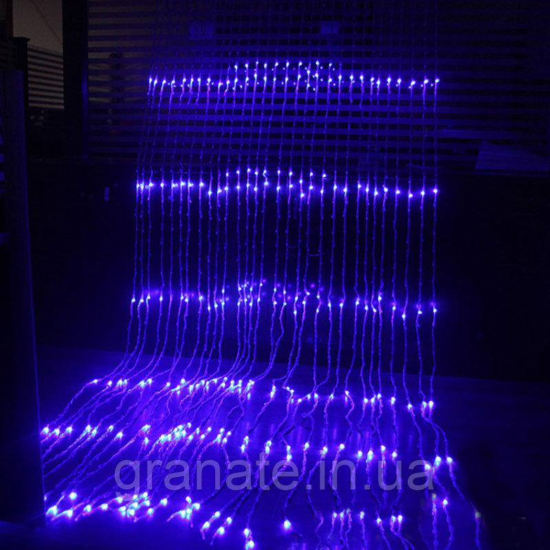 Світлодіодна гірлянда Водоспад 3х2м 400 LED колір: синій