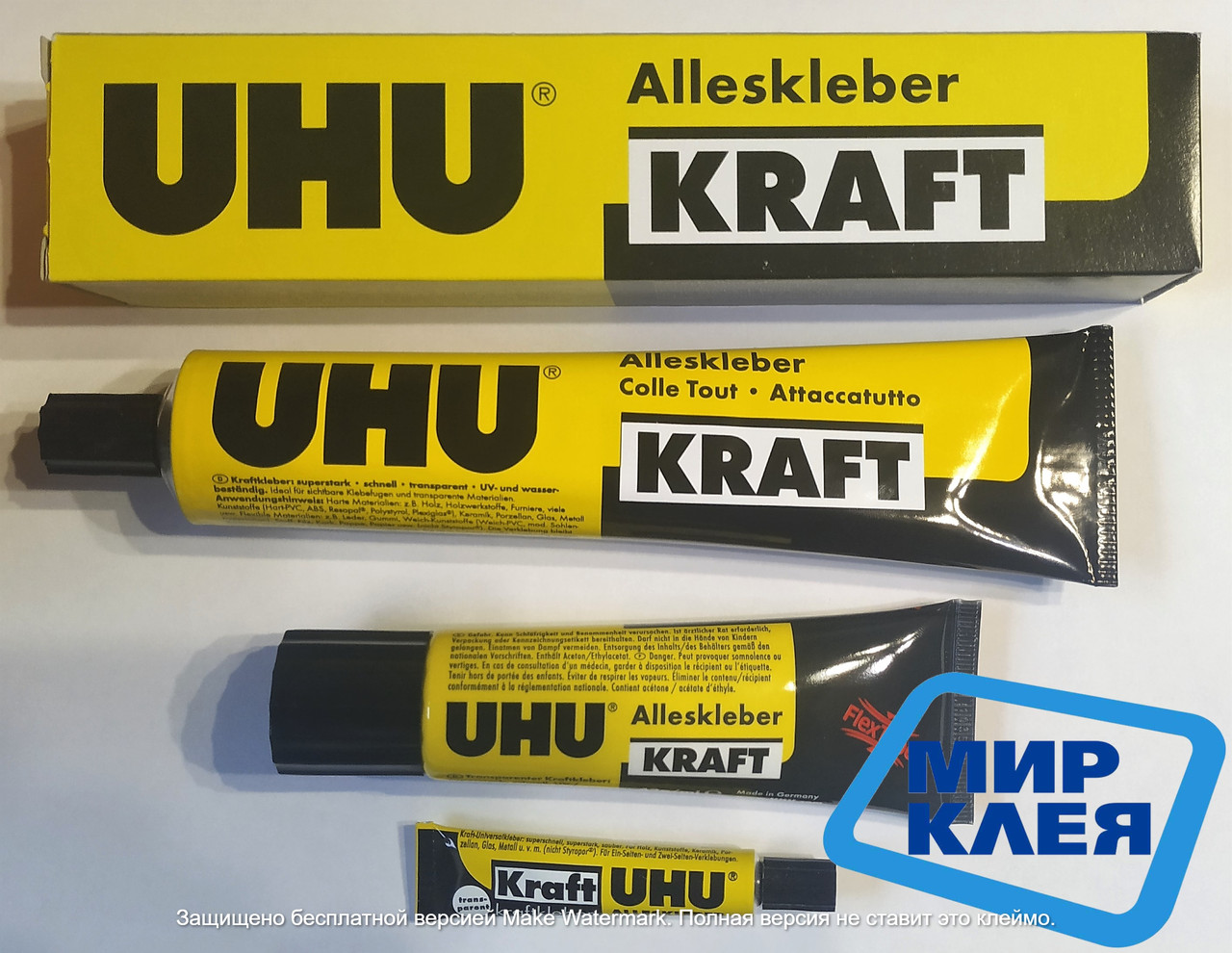 Універсальний контактний клей для надміцного склеювання UHU Kraft Transparent 6г.