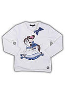Модная детская футболка для девочки с рисунком Artigli Италия А03375 Белый .Хит!